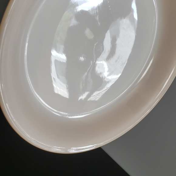 Vintage Fire King Peach Lustre 9" Milk Glass Pie Plate - Picture 13 of 16